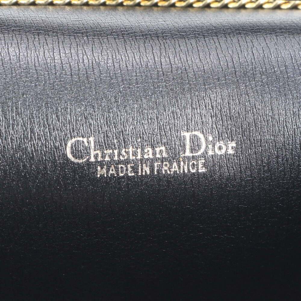 CHRISTIAN DIOR Black Leather Shoulder Bag - Picture 8 of 8